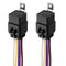 2pcs 40/30 Amp Waterproof Relay Switch 12AWG Harness Set with Built-in Diode- 12V DC 5-Pin SPDT Automotive Relays Hot Wires...