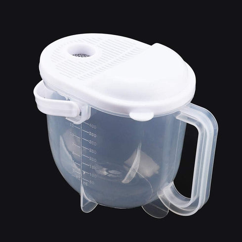 Rice Washing Strainer, Resin Material Ergonomical Handle Fruit Washer, Multi-Funtion Rice Washing Tool for Rice/Beans/Grapes Cleaning Vegetable...
