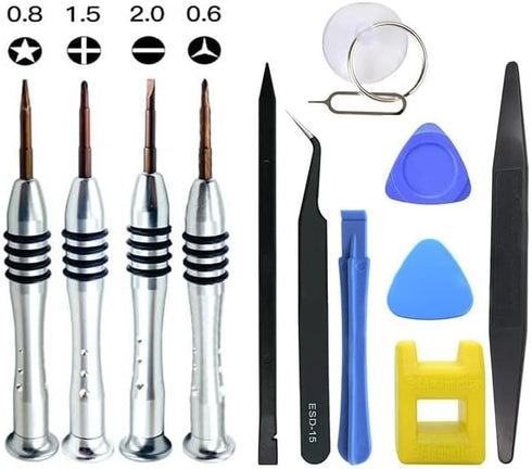Screwdriver Repair Set Tool Cleaning Kit for Apple iPhone 5 6 6S 7 8 X XS XR SE 11 12 13 14 15 Plus Pro Max mini ipod,ipad,Mobile cell phones,Swit...