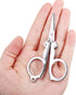 Silver Stainless Steel Folding Scissors Portable Mini Pocket Travel Scissors Embroidery Scissors Office School Supplies Craft Scissors For Student...