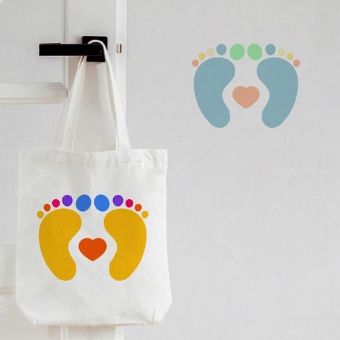 FINGERINSPIRE Footprint Stencil Template 11.6x8.3 inch Plastic Baby Shower Footprint Pattern Drawing Painting Stencils Rectangle Reusable Stencils...