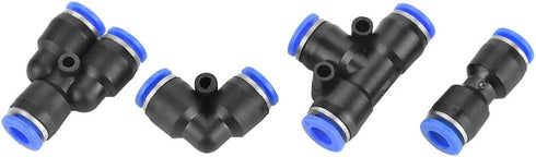 Pneumatic Quick Fittings, 6mm 0-0.9MPa 360 Degree Rotation Air Hose Push Connector Pneumatic Quick Connector for Pneumatic Tools for Air Piping fo...