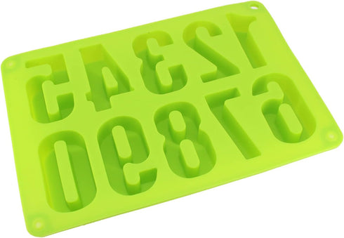 Large Silicone Number Mold 0-9 Chocolate Cake Biscuit Jewelry Gummy Baking Pan Soft and Easy to Release Crayon Handmade Soap Mold Ice Tray Mold Gr...