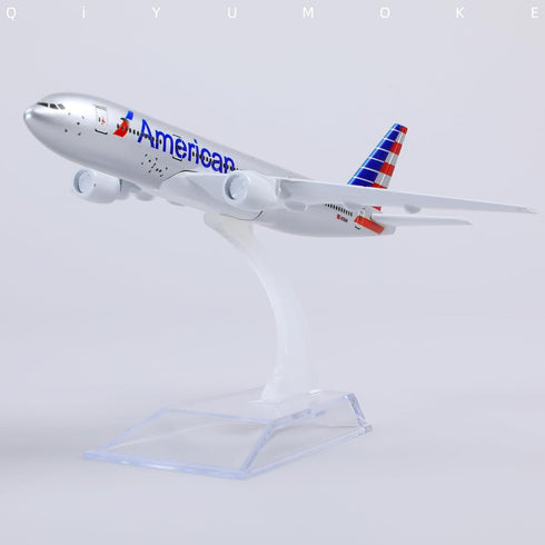 Boeing 777 AA Airlines 1/400 Diecast Metal Airplane Model with Stand Airlines Model Plane Alloy Display Collectible Model Kit for Aviation Enthusi...