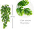 Artificial Monstera Hanging Plant Fake Turtle Greenery Vine for Tropical Party Decorations Holiday Greenery Decor - 2pcs...
