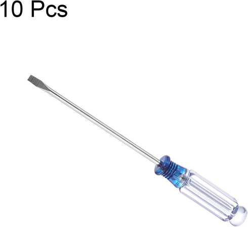 uxcell Mini Slotted Screwdriver, 3.0mm Flat Head 127mm Length for Small Appliances Repair, 10 Pcs...
