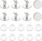 UNICRAFTALE 10 Sets 25mm Blank Dome Cufflinks Making Kit 304 Stainless Steel Cuff Button Round Cabochons Tray Bezel Cufflink Blanks for Apparel Ac...