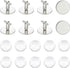 UNICRAFTALE 10 Sets 25mm Blank Dome Cufflinks Making Kit 304 Stainless Steel Cuff Button Round Cabochons Tray Bezel Cufflink Blanks for Apparel Ac...
