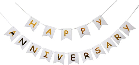 Happy Anniversary Banner Anniversary Decorations for wedding Birthday Party...