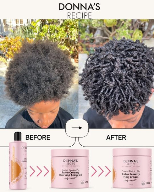 Donna's Recipe by Tabitha Brown Sweet Potato Pie Extra Creamy Leave-In Conditioner (LOC System)...