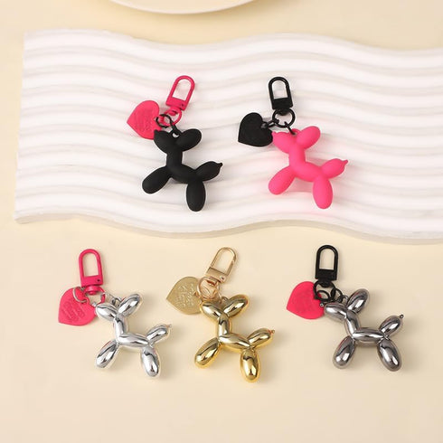XAM 1-3PCS Cute Jelly Balloon Dog Keychains for Women Cartoon Keychains Car Keys Handbag Accessories...
