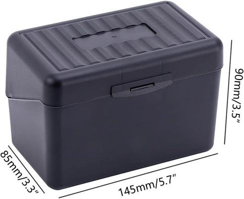Teensery 1 Pack Index Card Case Holder Multi-purpose Plastic Organizer Holder for Notecard Recipes Business Card, Black...