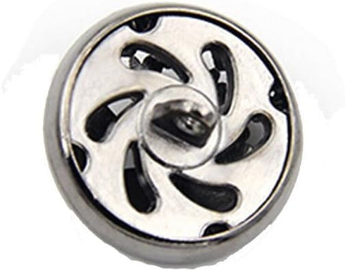 10PCS Clothes Button - Fashion Hollow Flower Metal Shank Round Shaped Metal Button Set Sewing Button (25mm, Silver)...
