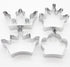 4-Piece Crown Cookie Cutter Set, Stainless Steel Biscuit Cutters, King Crown, Queen Crown, Prince Crown and Princess Crown...