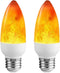 LED Flame Effect Light Bulb E26 Flickering Candle Light Bulbs Atmosphere Lamp for Home Gardens Wedding Party Halloween Christmas 2pcs...