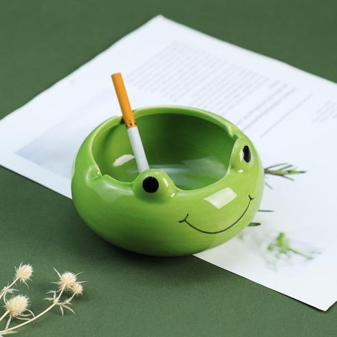 123Arts Ceramic Frog Ashtray Animal Ashtray Flowerpot Home Decor...
