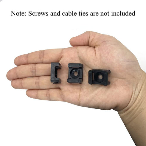 30Pcs Black 9mm Cable Tie Mount Base Saddle Type Wire Holder...