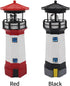 Solar Lighthouse Outdoor Solar Rotating LED Lighthouse Light Waterproof Lighthouse Statue Decorative LED Rotating Lamp for Garden Landscape Outsid...