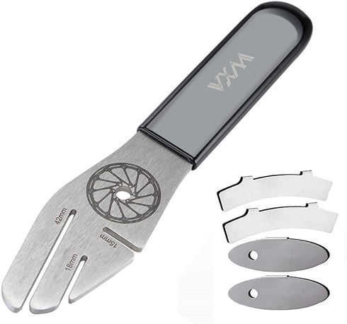 VXM Bike Disc Rotor Alignment Tool, Truing Wrench Bicycle Brake Disc Adjuster Flattening Correction Repair Tool+4 Pcs Bicycle Disc Brake Pads Adju...