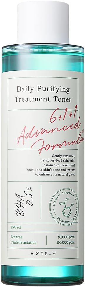 AXIS-Y Daily Purifying Treatment Toner 200ml / 6.76 fl. oz | BHA Toner | Salicylic Acid | Oily Skin | Toner for Acne | Korean Skincare...