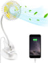 Clip on Fan Small Mini Fan, Portable Usb Battery Operated Fan, Rechargeable Baby Stroller Fan, Quiet Personal Desk Fan 3 Speeds Flexible Neck Grea...