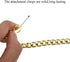 HAHIYO Purse Chain Strap 15.7 Inches Yellow Gold for Shoulder Cross Body Sling Handbag Clutch Replacement Comfortable Flat 0.4" Wide 2.4mm Extra T...