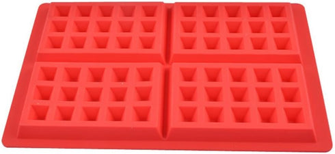 JKLcom Waffle Mold Silicone Waffle Mold 4 Cavities Waffle Mold Silicone Waffle Maker Baking Tray Mold for Waffle Cake Chocolate Craft Candy Soap B...