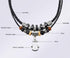 Men Black Leather Necklace Vintage Tribal Style Boho Hipppie Double Layered Black Braided Beaded Anchor Pendant Pirate Necklace...