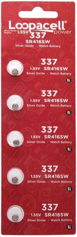 337 (SR416SW) Silver Oxide Battery (5 Batteries)...