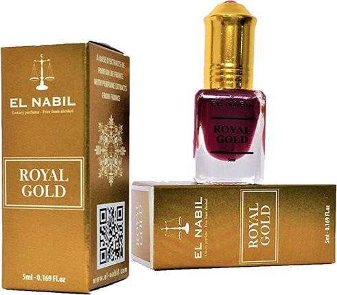El nabil royal gold arabian perfume oil | royal oil | fragrance perfume oil | perfume oils for women and men | vanilla perfume oil | 0.17 Fl Oz (R...