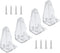 4pcs Hold Down Bracket for 1" Mini Blinds Bottom Rail Hold Clips Clear Plastic with Install Screws...