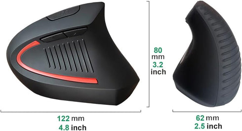 Ergonomic Mouse,2.4G Wireless Vertical Mouse,800/1200 /1600 DPI Optical Mice,6 Buttons for Laptop, Desktop, PC,MacBook...