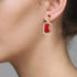 Women Jewelry Set Rhinestone Zircon Emerald Pendant Necklaces & Earrings Set 925 Sterling Silver Created...