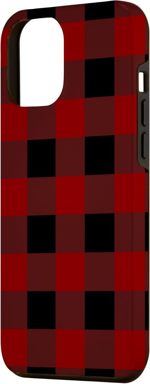 iPhone 12 Pro Max Buffalo Plaid Check Tartan Pattern Lumberjack Flannel Case...