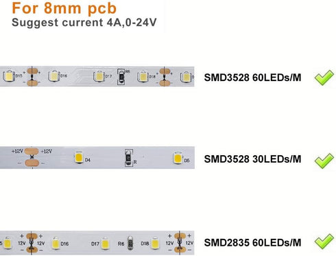 LightingWill 10pcs Pack Strip Wire Solderless Snap Down 2Pin Conductor LED Strip Connector for 8mm Wide 3528 2835 Single Color Flex LED Strips...