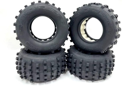 KTBL18 4pcs MT BBS Tires Tyre (83x40mm) Rubber x4 for 1/16 1/18 Scale Off Road Buggy/Truggy Truck KYOSHO Tamiya LOSI WPL WLTOYS VRX FMS FSR AXIAL ...
