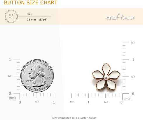 20 pcs White Enamel Plumeria Metal Sewing Shank Buttons for Coats -23mm -7/8"...