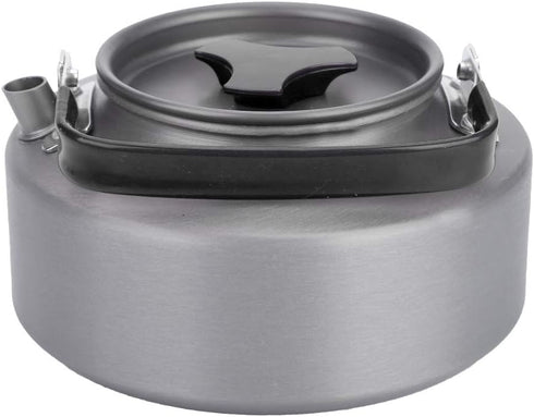 SH-RuiDu 1.1L Portable AluminumTeapot Coffee Tea Pot Kettle for Camping Hiking Kitchen Black Handle...