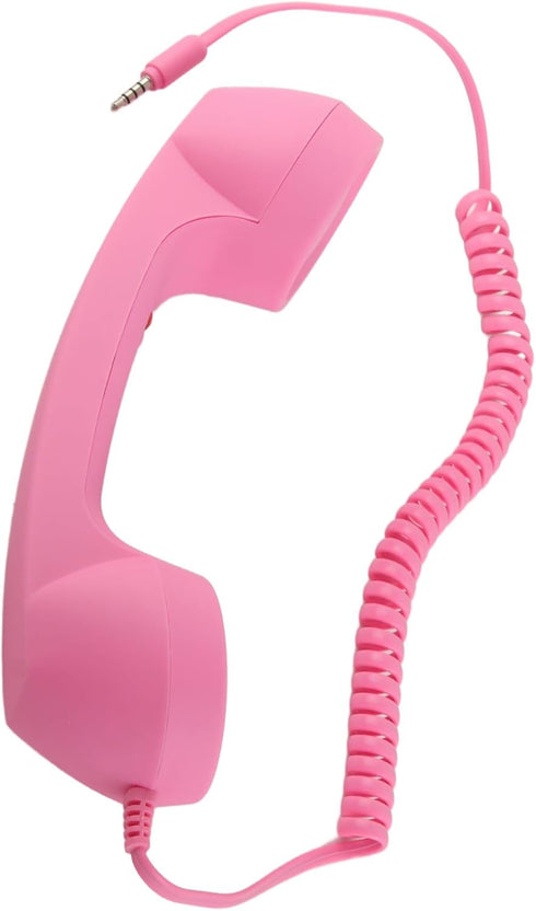 Telephone Handset for Cellphone, Retro Phone Handset with 3.5mm Jack Mobile Phone Receiver Old Telephone Headset Handheld Receiver for Cell Phone(...