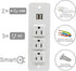 Conference Recessed Power Strip with USB Mountable Power Outlet Built in Desktop Workbench Drawer Cabinet 10'ft Heavy Duty Power Cord White...