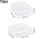 12Pcs Mini Storage Containers, Mixed Sizes Small Rectangular Clear Plastic Storage Containers Box with Hinged Lid for Beads, Organizie Tiny Items,...