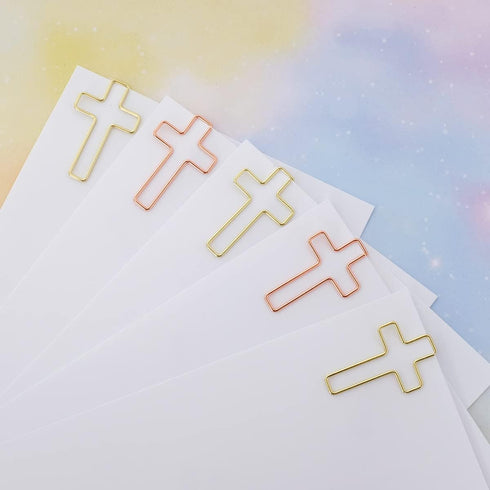 50 Pack Paper Clips (Gold and Rose Gold Color), Bible Paper Clips, Journaling Paper Clips, Bible Study Supplies, Christian Journaling Items, Bible...