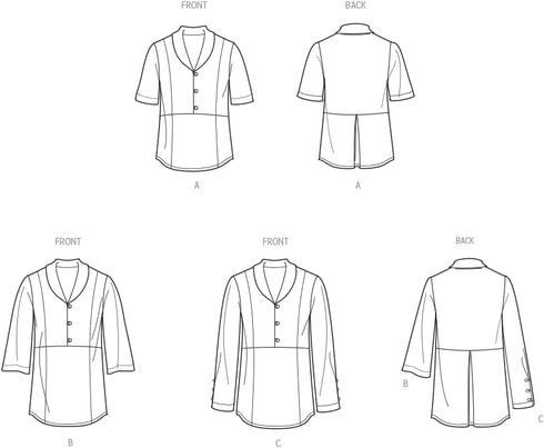 Simplicity Misses' Raised Waist Tops Sewing Pattern Packet, Design Code S9889, Sizes 12-14-16-18-20...