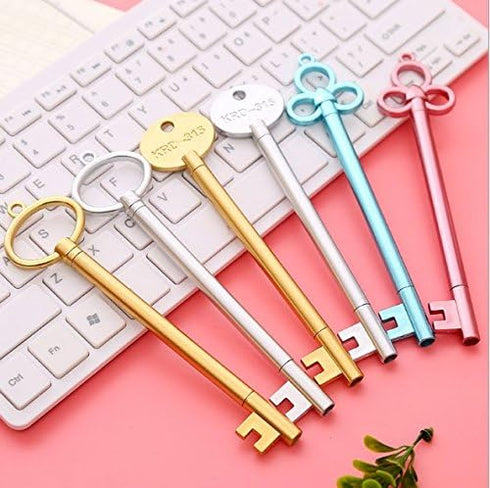 40 Pieces Novelty Key Style 0.5 mm Gel Ink Pen, Magnolora Creative Office Stationary School Supplies Fine Point Ballpoint Black Ink Gel Pen, Rando...