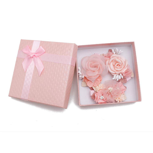 Flower Hair Clips Set for Baby Girl Lightweight Floral Hair Bow Accessories with Boutique Fully Lined Alligator Clip 3pcs for Toddler Teens Gifts...