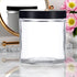 16 oz Large Clear Thick Glass Jar with Black Foam Lined Lid (4 pack)...