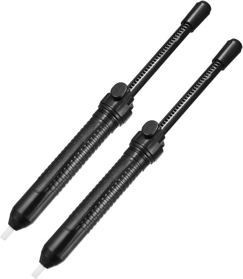 uxcell Desoldering Pump 13.2 Inches 33.5cm Manual Vacuum Solder Sucker Removal Hand Tool Plastic Black 2pcs...