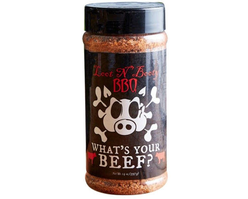 Loot N' Booty BBQ What's Your Beef 14 Ounce Shaker Bottle...