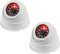 JZK 2 Dummy Fake Surveillance Security CCTV Dome Camera with LED Blinking Real Imitation for Home Security, White...