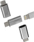 Lightning Female to Micro USB Male Charging Adapter(3pack)for Galaxy S7 Active S6 Edge Nexus 5 LG Android Charger Power Converter for Iphone 7 8 P...